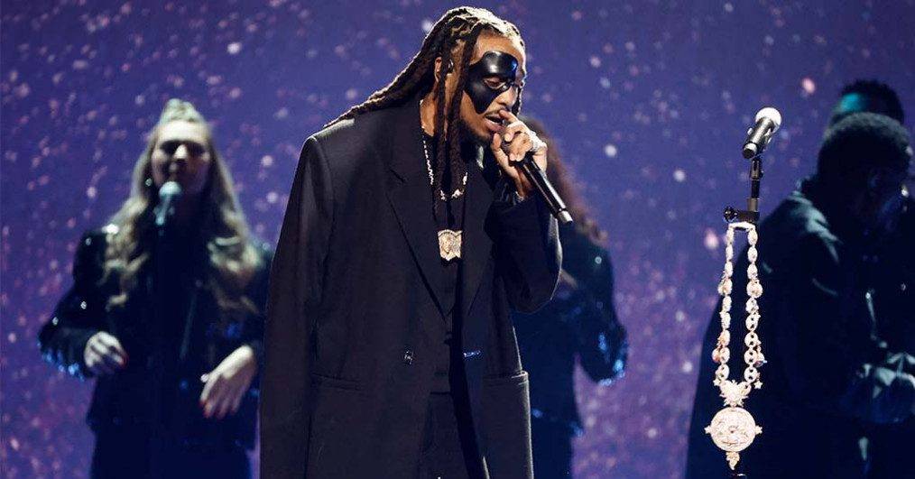 Quavo Performs Emotional Tribute To Takeoff At Grammys
