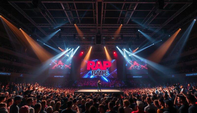 Modern battle rap event showing the evolution to large venues with professional production